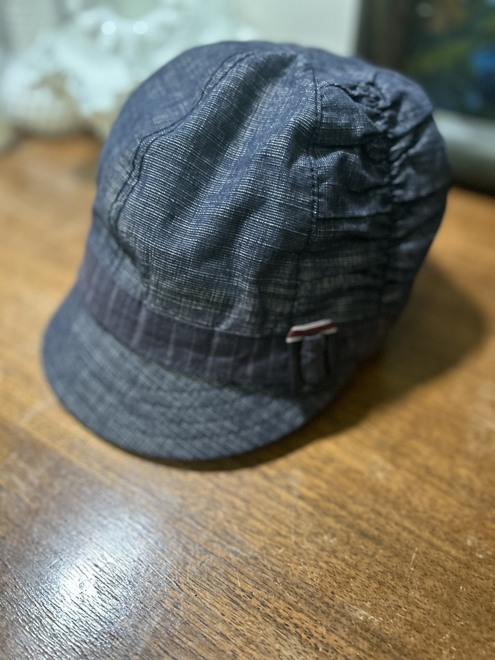 Vintage Y2K Goorin Bros Denim Chambray Cadet Military Cap Hat Medium